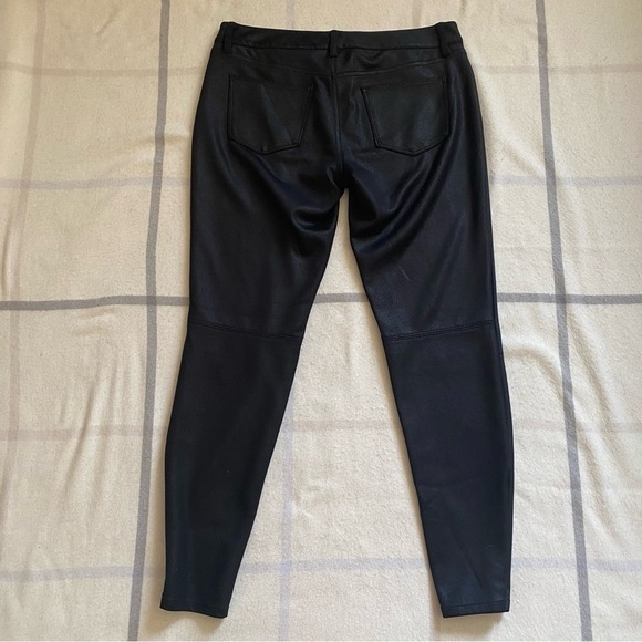 The Limited Black Faux Leather Skinny Jeggings Size 8 - Picture 2 of 14
